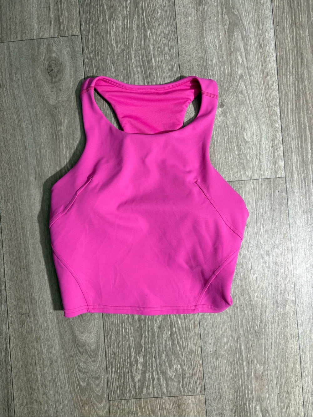 lululemon athletica Hot Pink High-Neck Racerback Crop Tank